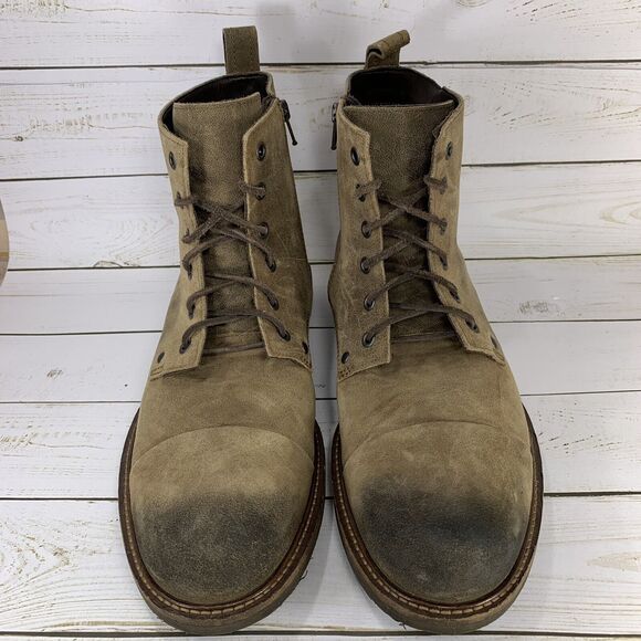 Ecco Kenton Chukka Boots Mens Size 10 Brown Leather Lace Up Factory Distressed - Picture 3 of 10